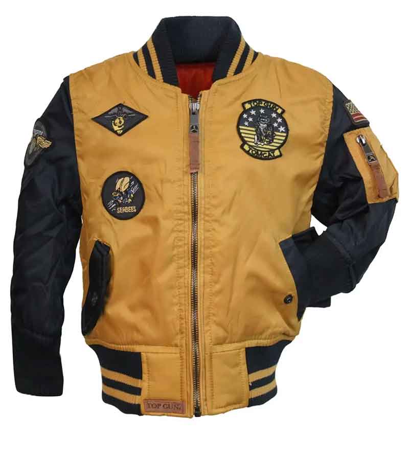 Top Gun Yellow Kids MA-1 Bomber Jacket Top Gun Yellow Kids MA-1 Bomber Jacket 1