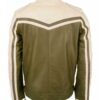 Top Gun Biker Olive Green Leather Jacket 2