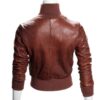 Miss Top Gun Ultra Vintage Brown Bomber Jacket 2