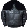 Mens Top Gun Aviator Black Leather Jacket 2