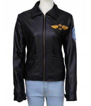 Kelly McGillis Top Gun Bomber Leather Jacket 1