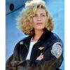 Kelly McGillis Top Gun Bomber Leather Jacket 2