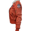 Womens Flight Jacket With Patches 3