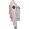 Womens Top Gun Light Pink Vegan Leather Jacket 3