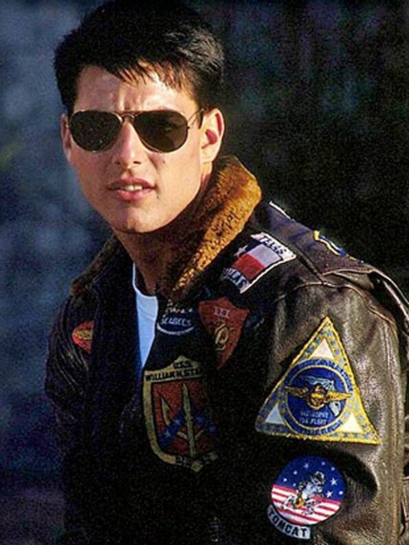 Top Gun Tom Cruise Bomber Leather Jacket 4