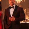 Red Notice 2021 Dwayne Johnson Maroon Blazer