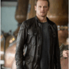 Red Notice Tom Buckingham Black Leather Jacket