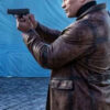 Red Notice Dwayne Johnson Distressed Leather Coat 2
