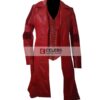 Civil War Scarlet Witch Red Leather Costume 2