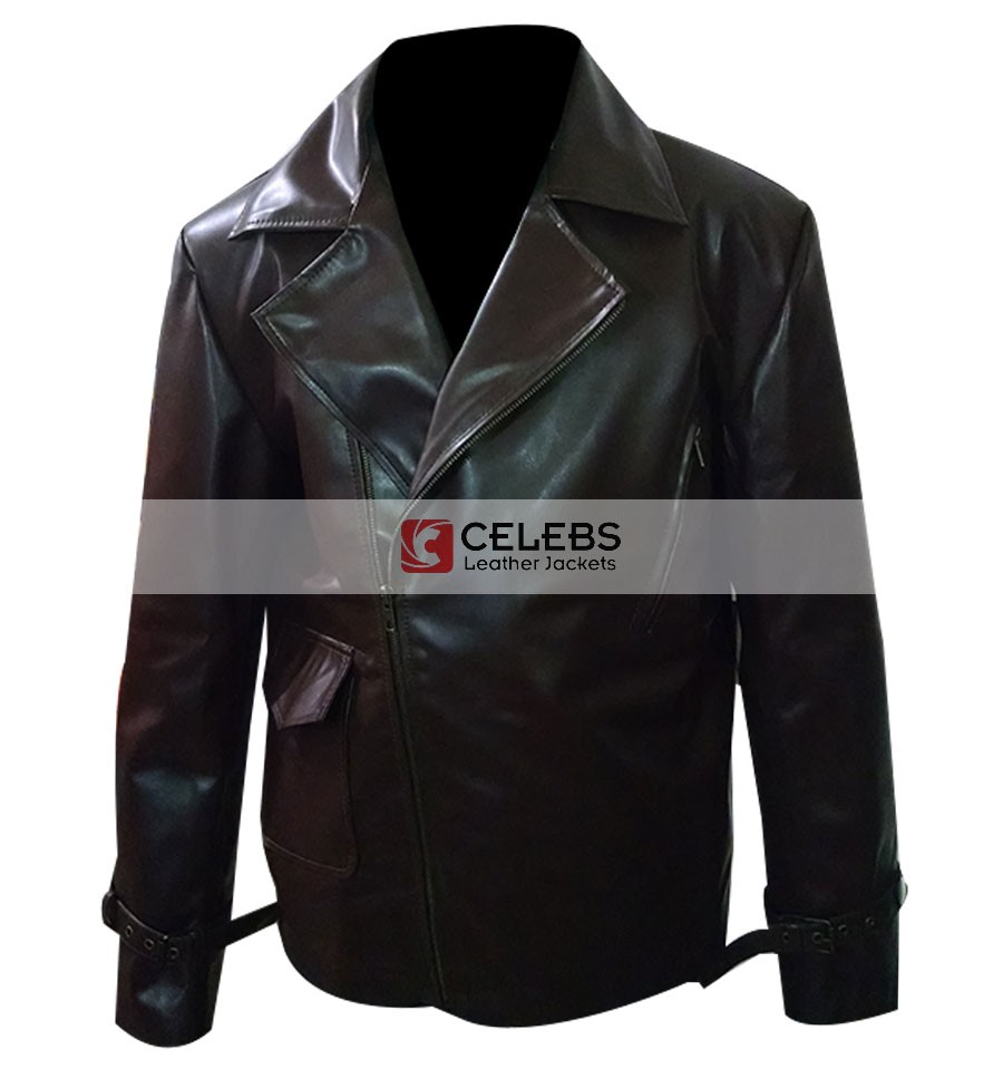 Captain America Chris Evans Brown Jacket Superman Smallville Men's Black And Blue Leather Jacket 1