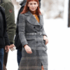 Don’t Look Up 2021 Jennifer Lawrence Grey Checkered Coat