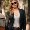 Big Sky Katheryn Winnick Black Biker Leather Jacket 2
