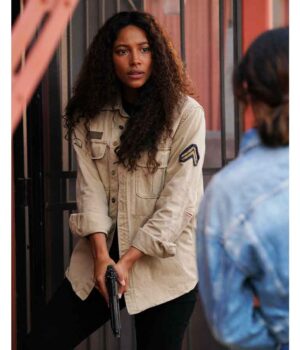 Big Sky 2020 Kylie Bunbury Beige Jacket 1