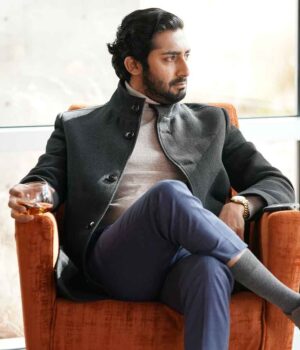 Big Sky Vinny Chhibber Grey Wool Coat 1