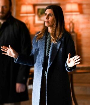 Big Sky 2020 Jamie Lynn Sigler Blue Wool Coat 1