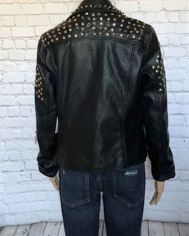 Lucifer Season 03 Mazikeen Studded Jacket Lucifer Season 03 Mazikeen Studded Jacket 3