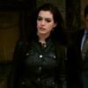 Anne Hathaway Smart Black Leather Jacket 4