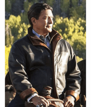 Yellowstone Thomas Rainwater Black Leather Jacket