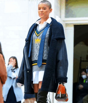 Gossip Girl 2021 Julien Calloway Shearling Coat