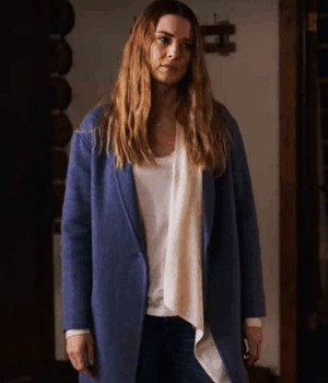 Virgin River S02 Melinda Monroe Blue Wool Coat