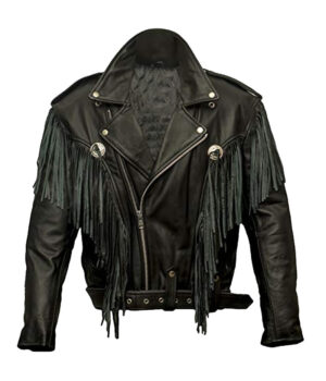 Money Heist Alba Flores Fringe Leather Jacket 1