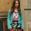 Emily In Paris S02 Lily Collins Trim Cardigan 2