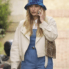Emily in Paris Season 02 Camille Beige Leather Jacket 1