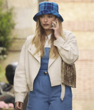 Emily in Paris Season 02 Camille Beige Leather Jacket 1