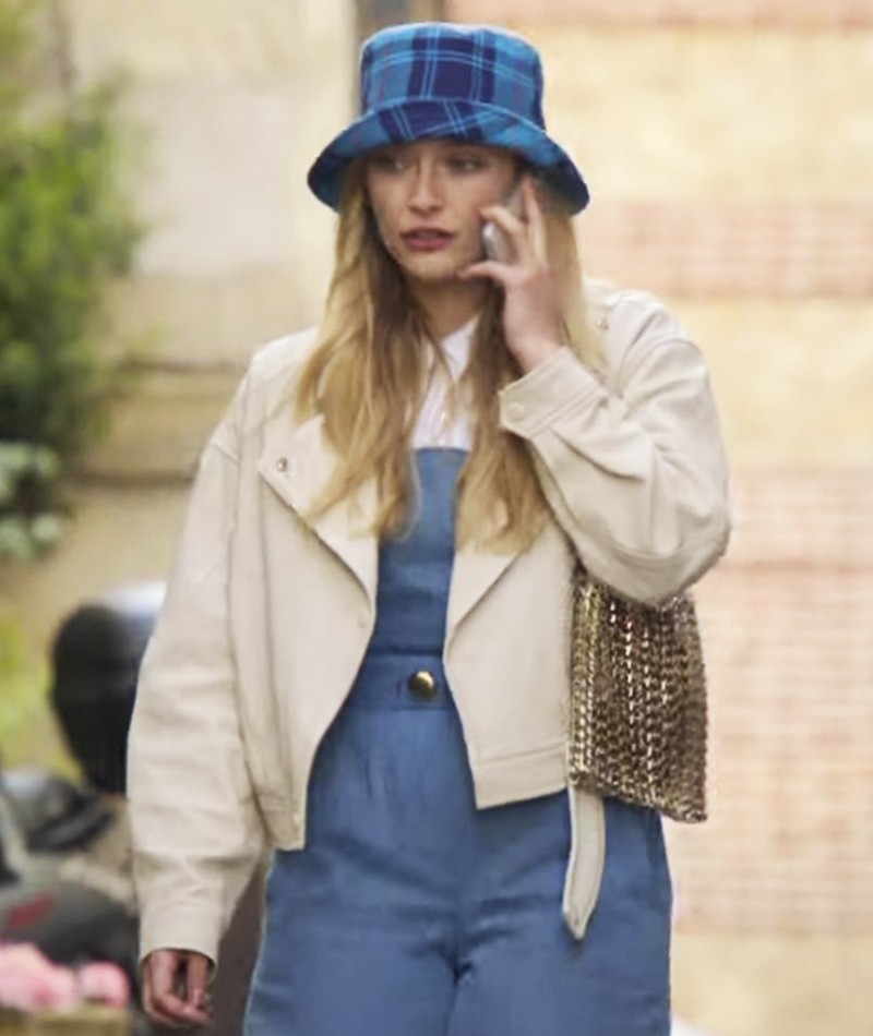 Emily in Paris Season 02 Camille Beige Leather Jacket Emily in Paris Season 02 Camille Beige Leather Jacket 1