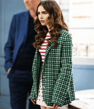 Emily in Paris Emily Cooper Green Coat 1