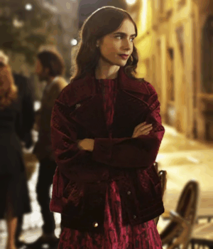 Emily In Paris Lily Collins Velvet Jacket 1
