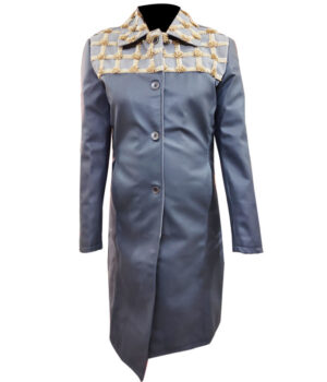 Emily In Paris S02 Lily Collins Silver Trench Coat 5