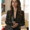 Emily In Paris TV Series Emily Cooper Black Leather Jacket