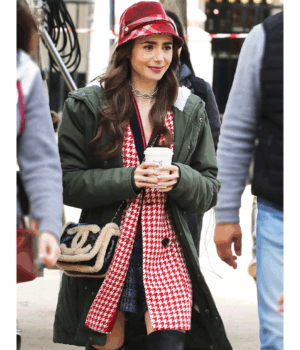Emily In Paris Lily Collins Green Hooded Jacket 1