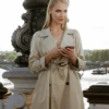 Emily in Paris Camille Razat White Trench Coat 1