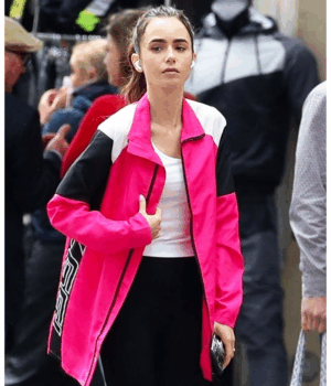 Emily In Paris Season 2 Lily Collins Cooper Pink Jacket