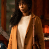 The Equalizer 2021 Aliya Ekuban Brown Coat