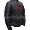 Batman Vs Superman Logo Black Leather Jacket 2