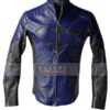 Superman Smallville Men Blue Leather Jacket 1