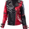Toni Rossall Studded Red Black Jacket 2