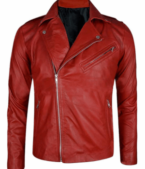 Fergal Devitt Motorcycle Red Leather Jacket 1