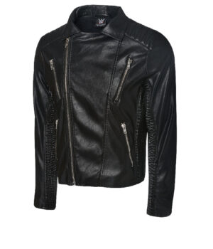 Finn Bálor wrestler Black Leather Logo Jacket 1