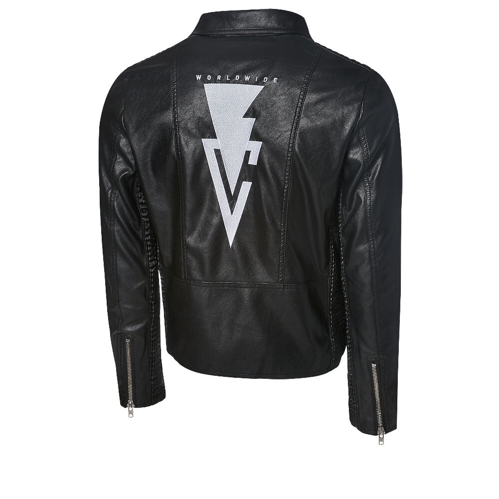 Finn Balor Wrestler Black Leather Logo Jacket Finn Bálor wrestler Black Leather Logo Jacket 2