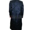 Leather Black Long Coat Costume 3