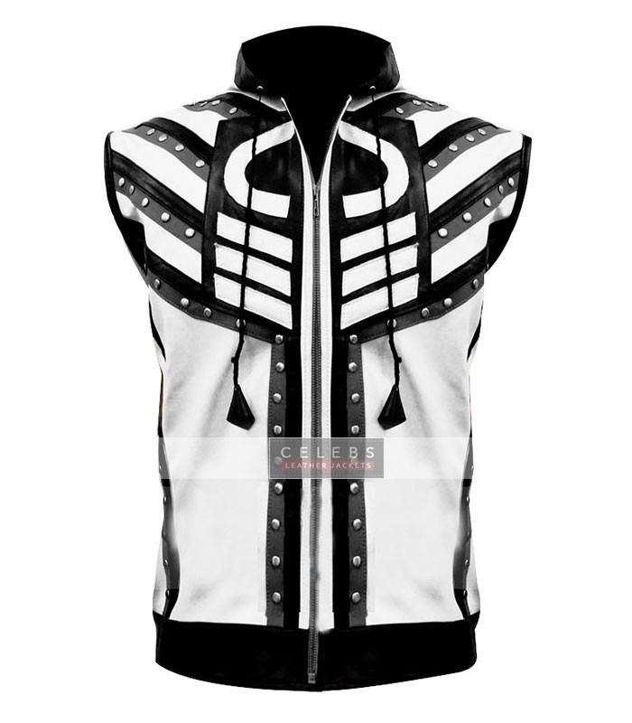 WWE Super Star Cody Rhodes Hoodie Leather Vest WWE Super Star Cody Rhodes Hoodie Leather Vest 2