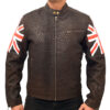 Union Jack UK Flag Logo Cafe Racer Leather Jacket Union Jack UK Flag Logo Cafe Racer Leather Jacket15