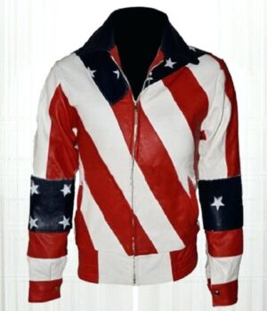Independence Day Gift Flag Leather Jacket 1