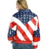 Women American Flag Leather Jacket American Flag Leather Jacket 2
