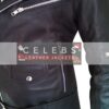 Women American Flag Motorcycle Leather Jacket 3