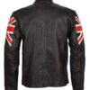Mens british flag biker Genuine leather jacket 3